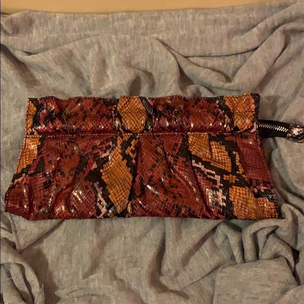 Express Snake Skin Design Clutch.